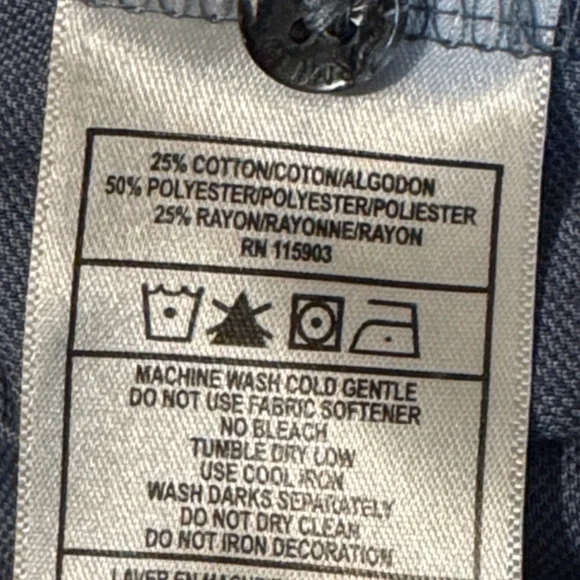 Classic Blue/Gray Long Sleeve Polo Shirt - Picture 11 of 11